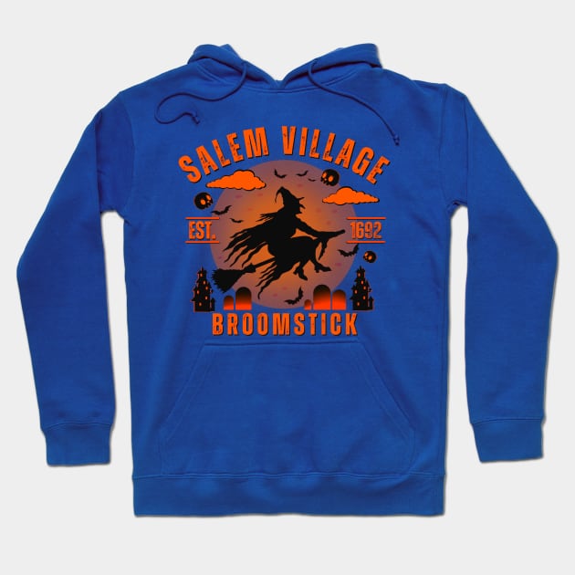 Salem Witch Village Classic Spooky Halloween Theme Hoodie by Andrew Collins